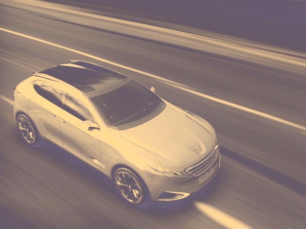 Концепт пежо на трассе обои