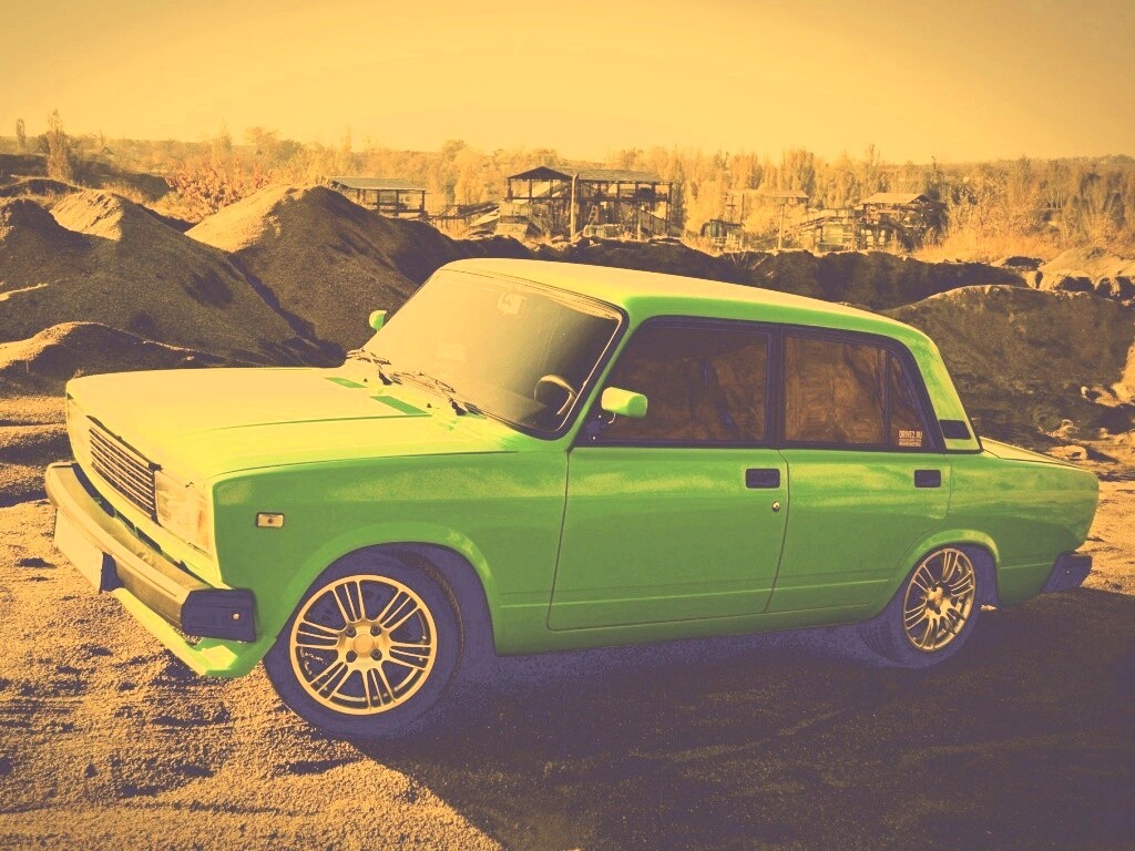 Кислотные жигули обои