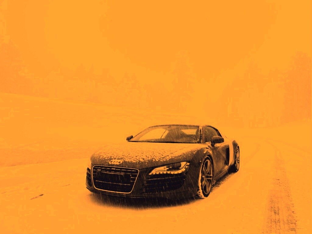 Audi R8 зимой обои