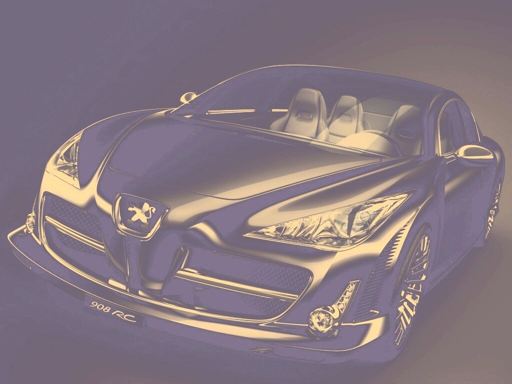 Чёрный Пежо обои