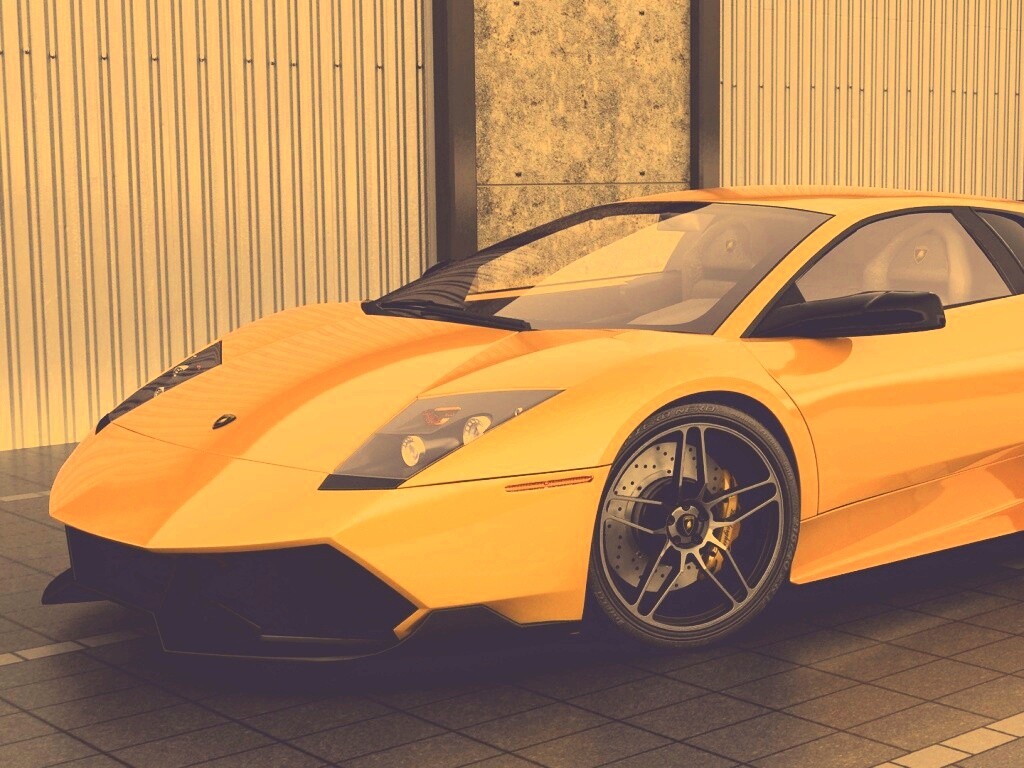 Жёлтый Ламборджини обои