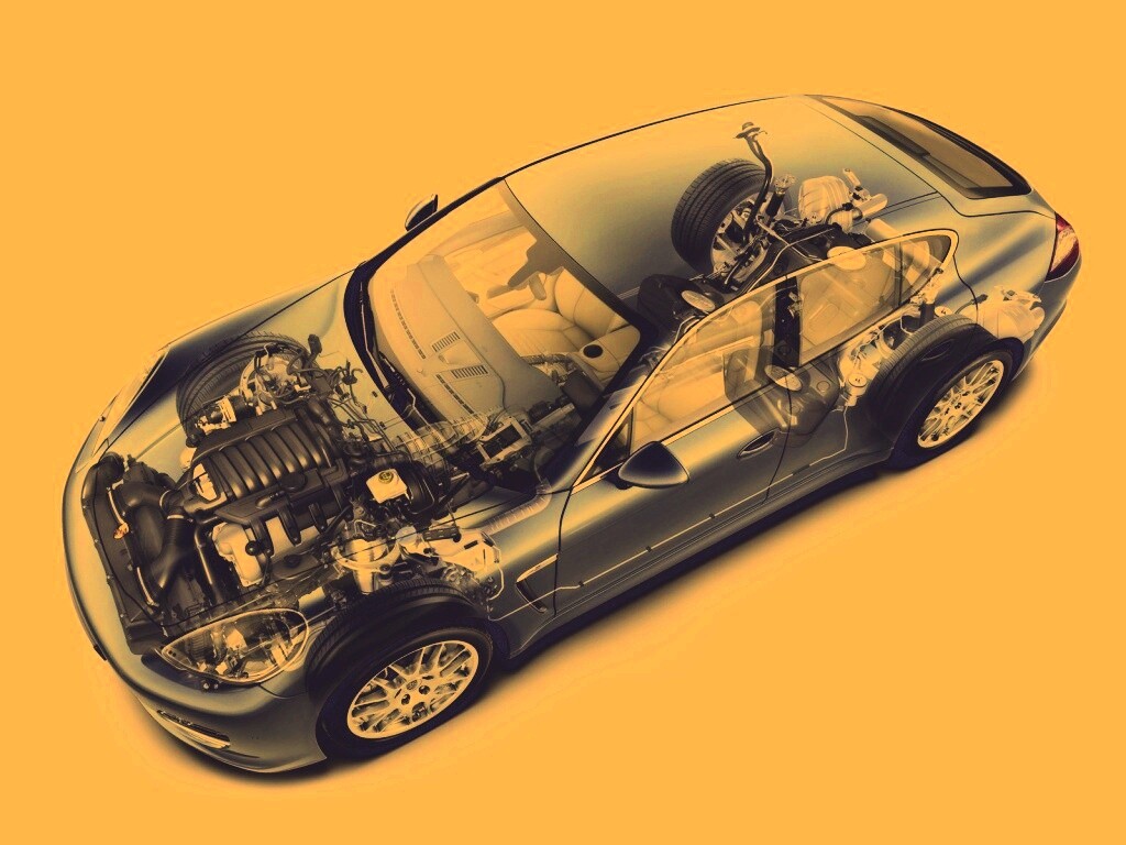 3D схема ходовой Порше обои