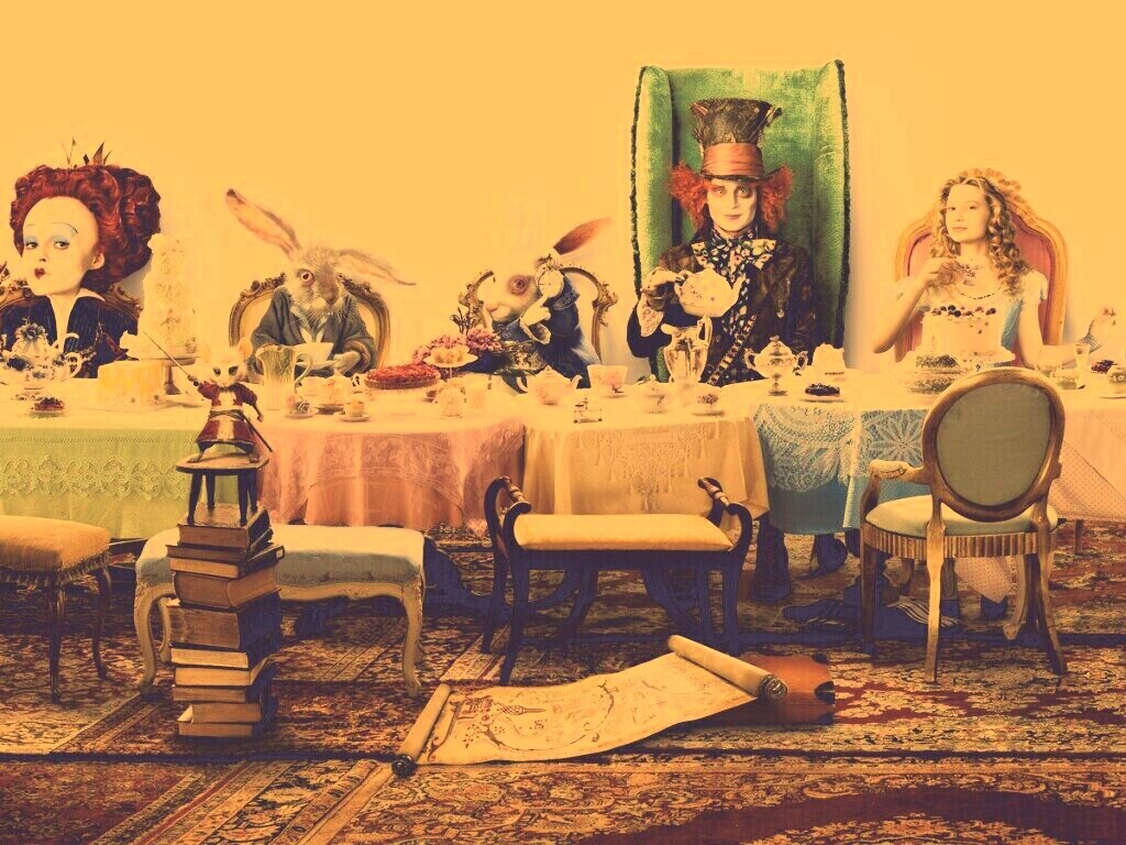 Чай в стране чудес обои