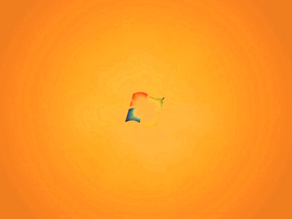 Яркий желтый логотип Windows 7 обои