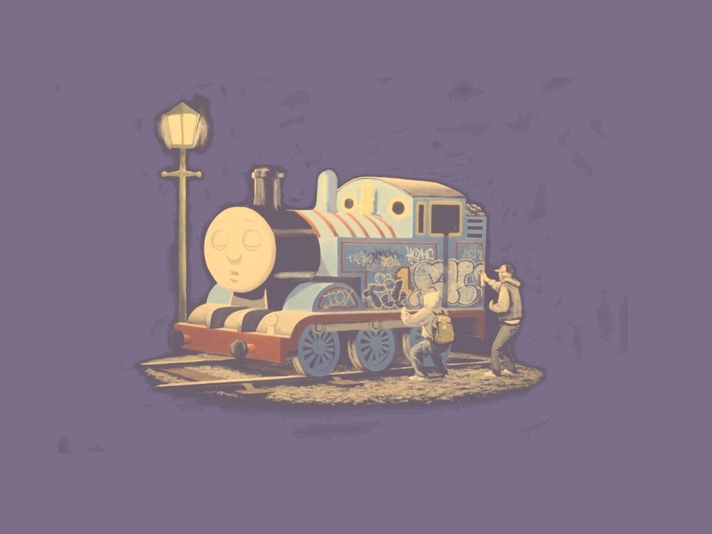 Паровозик для граффити обои