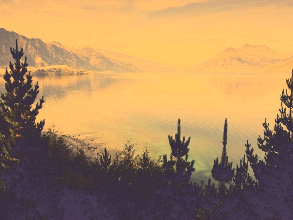 Безмятежное озеро в Новой Зеландии обои