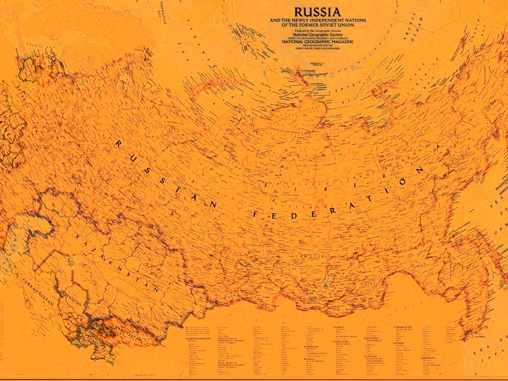 Карта России обои