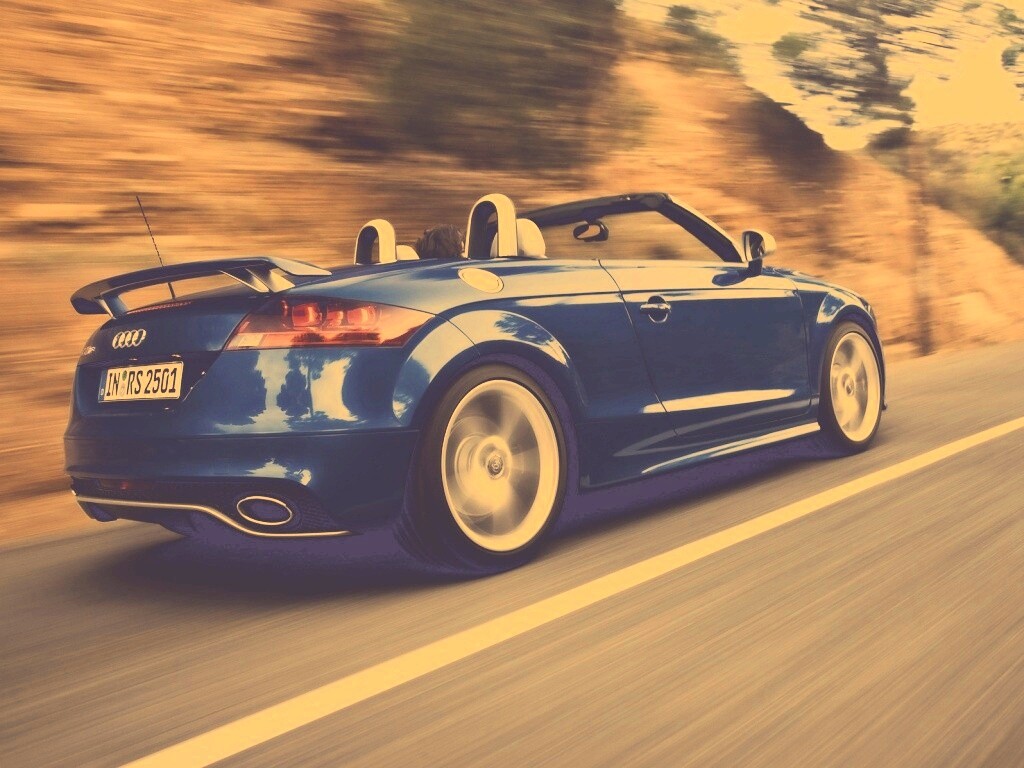 Синий кабриолет Audi обои