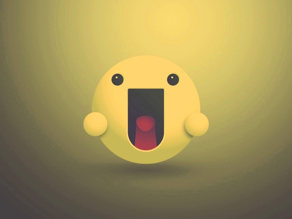 Веселый зеленый смайлик обои