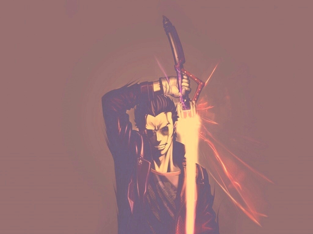 Мужик с зверским световым мечом обои