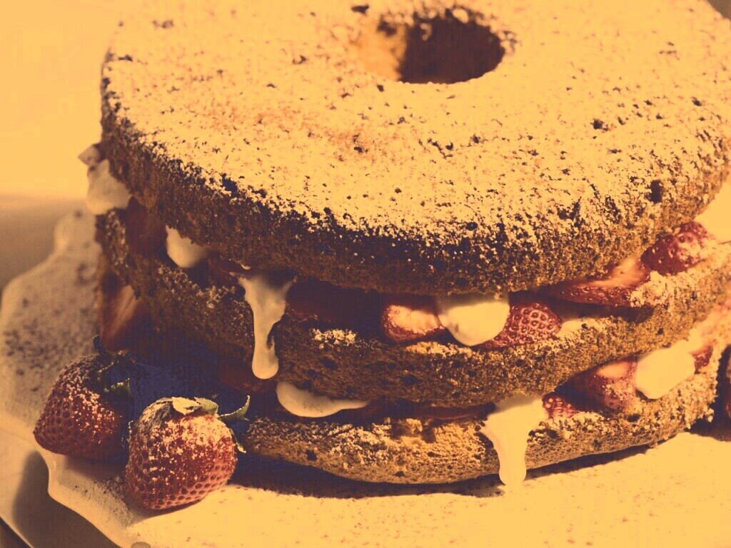 Десерт с фруктами обои