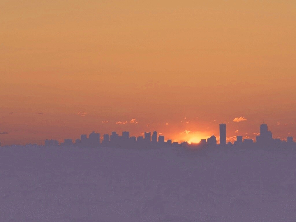 Бостонский закат обои