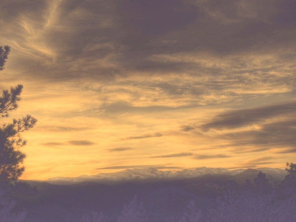 Горный закат обои