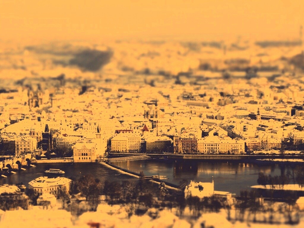 Вид на город обои