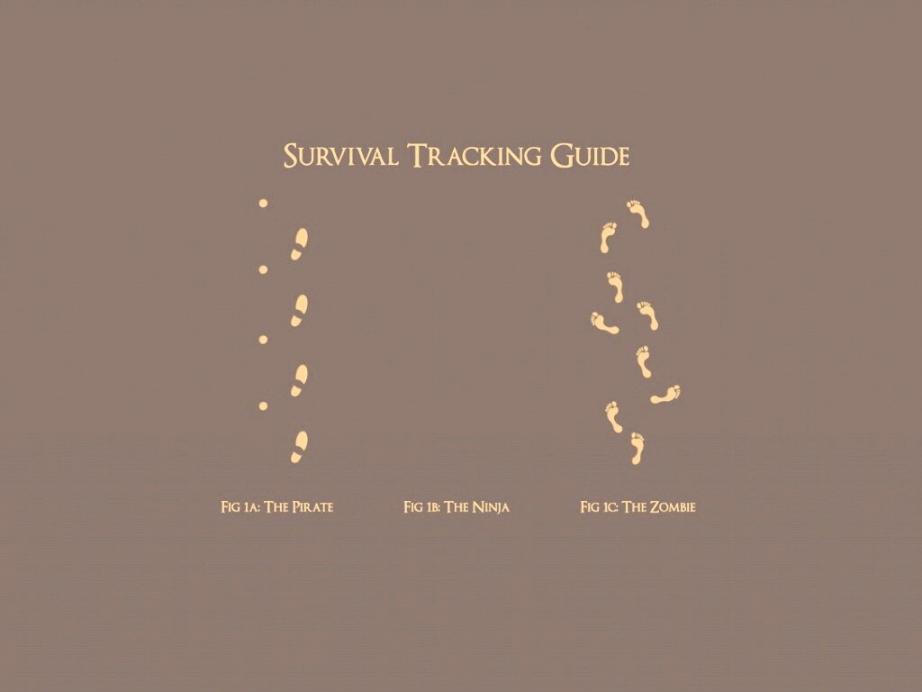 Следы: Пират, Ниндзя, Зомби обои