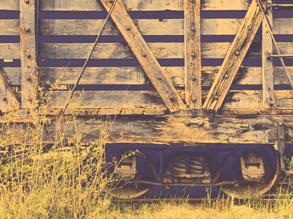 Старый грузовой вагон обои