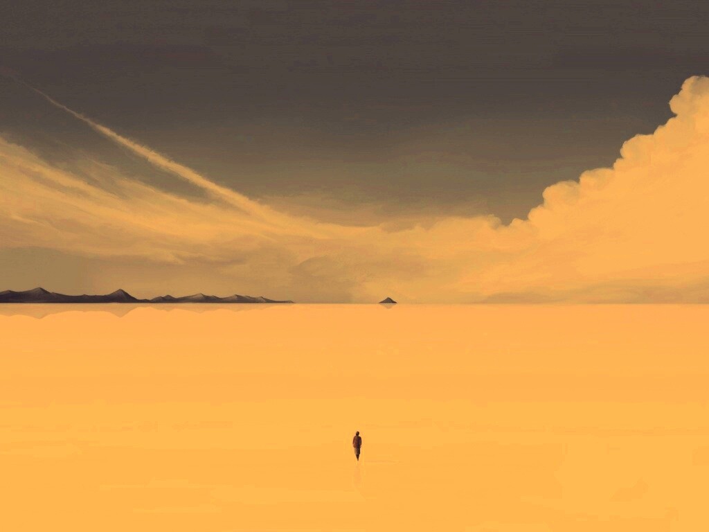 Человек и пустошь обои