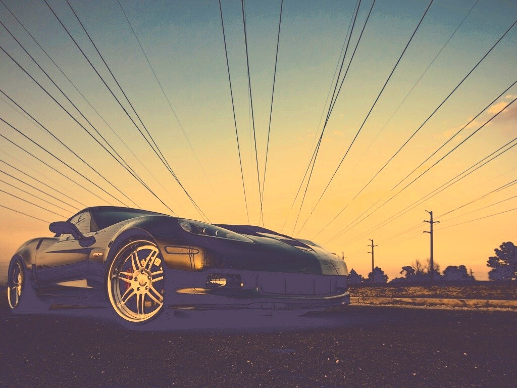 Чёрное авто обои