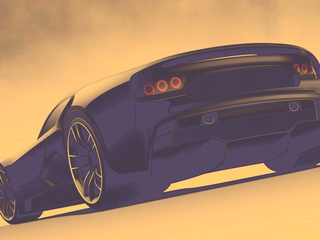 Красивый чёрный спорткар обои