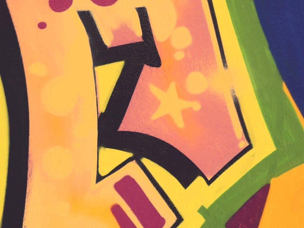 Блик на граффити обои