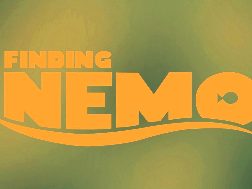 Надпись "В поисках Немо" обои
