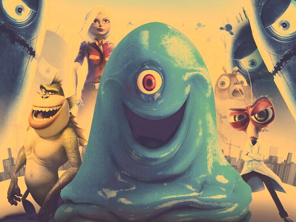 Монстры против пришельцев обои