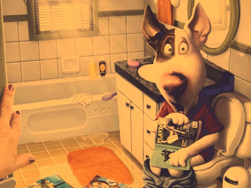 Мастурбирующий пес спалился обои