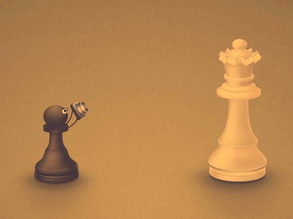 Пешка фотографирует короля обои