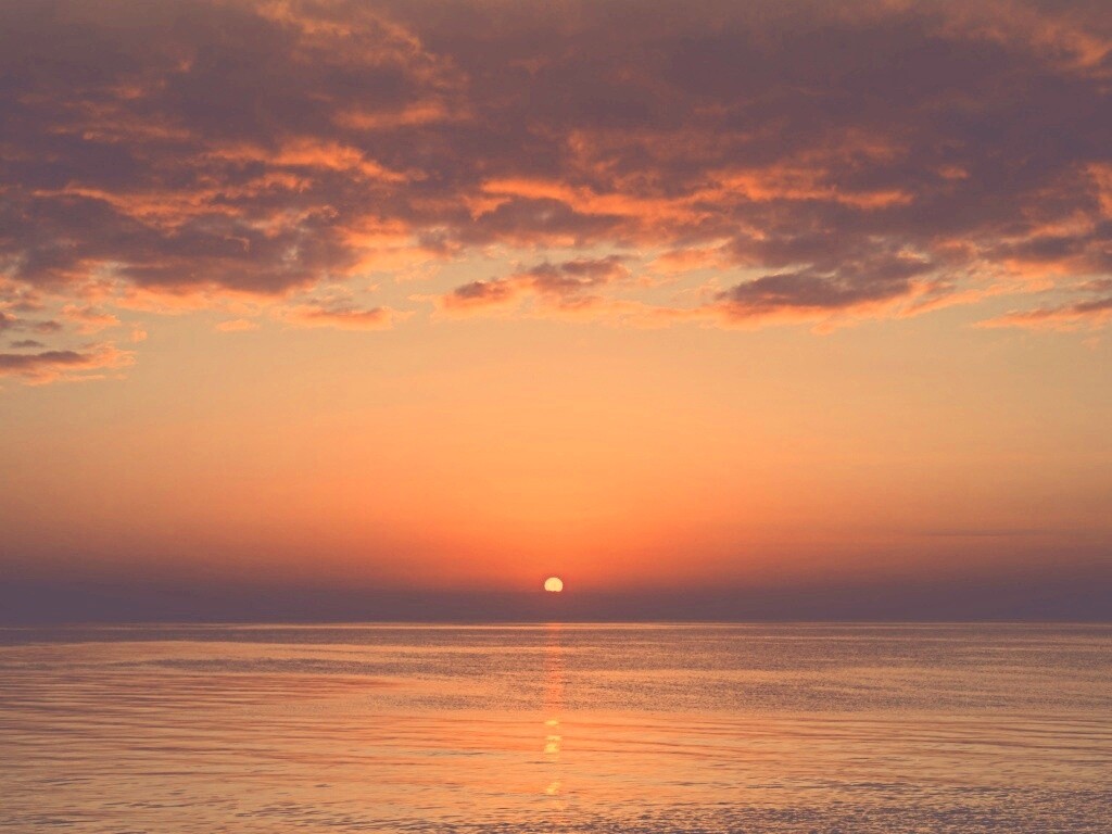 Багровый закат обои