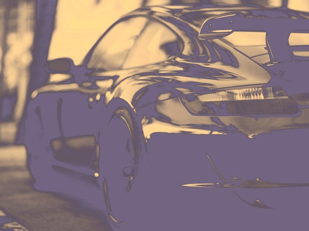 Черный порш обои