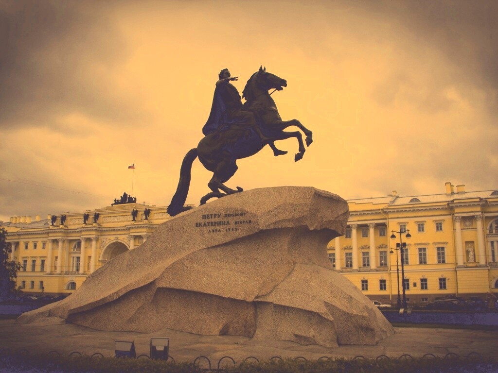 Медный Всадник в Питере обои