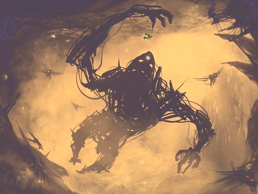 Подзёмный темный монстр обои