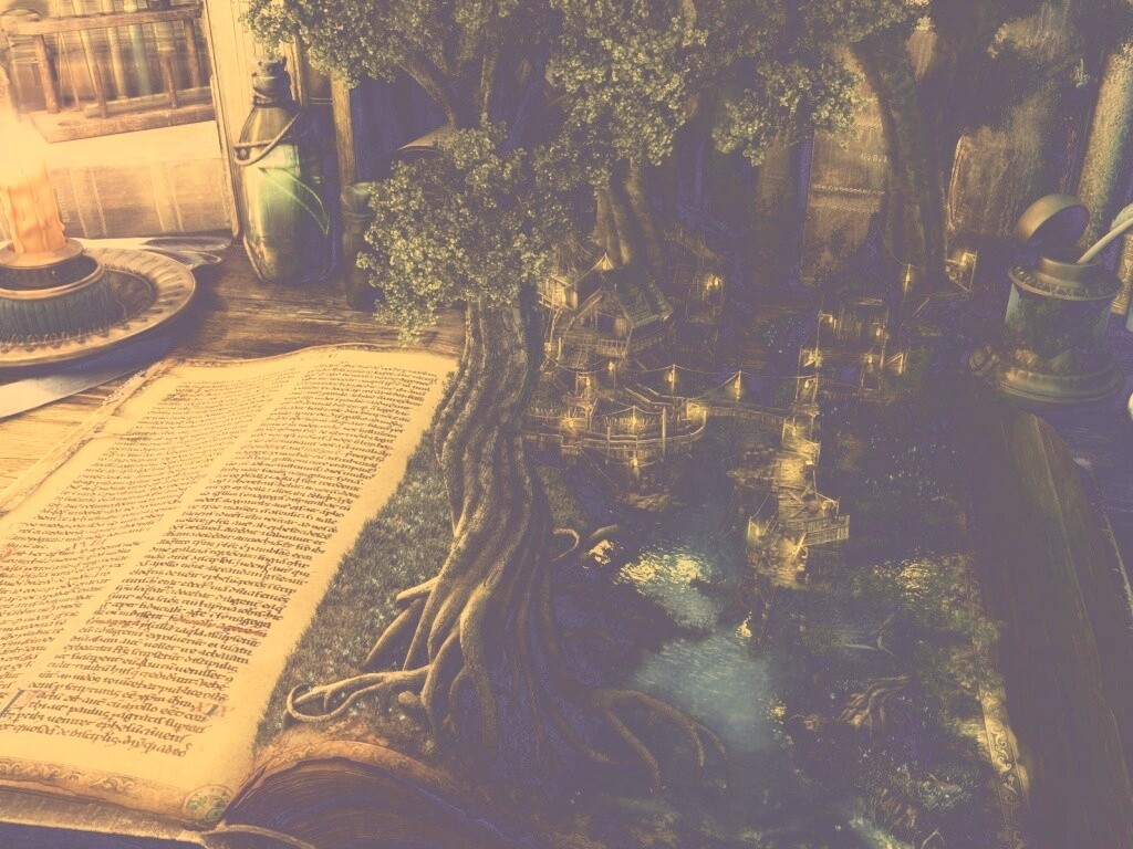Волшебный мир на страницах книги обои