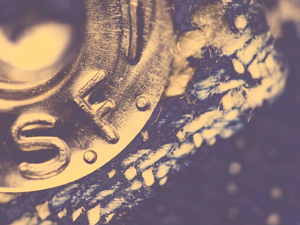 Заклепка на джинсах в макро обои