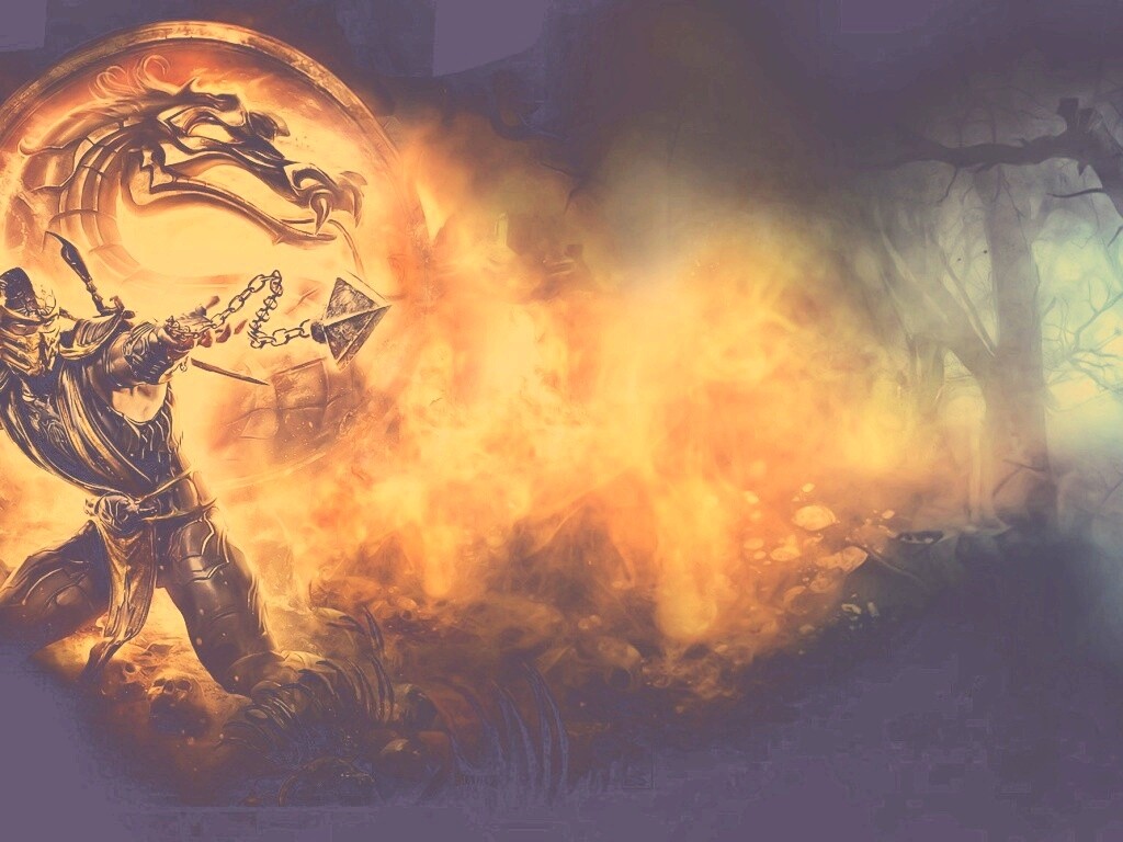 Бой SubZero и Scorpion из Mortal Kombat обои