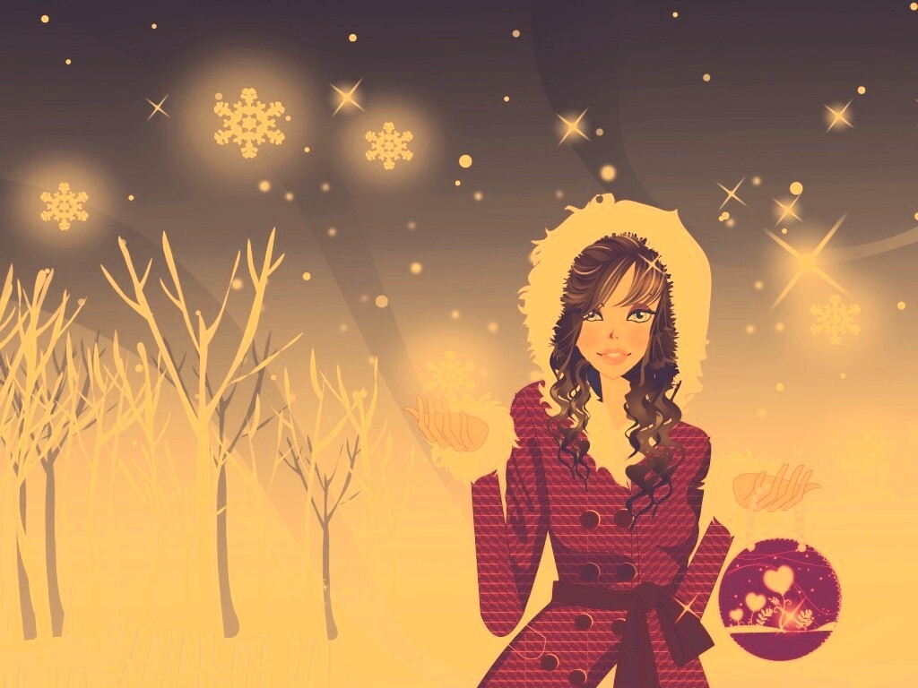 Модный новый год обои