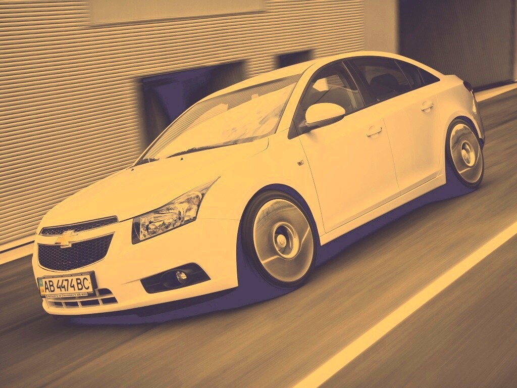 Chevrolet Круз белый седан обои
