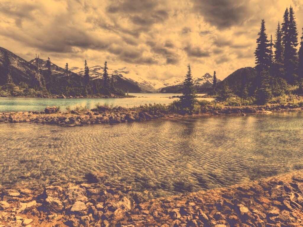 Горная река обои