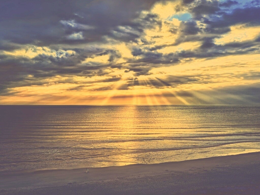 Красивый закатный берег обои