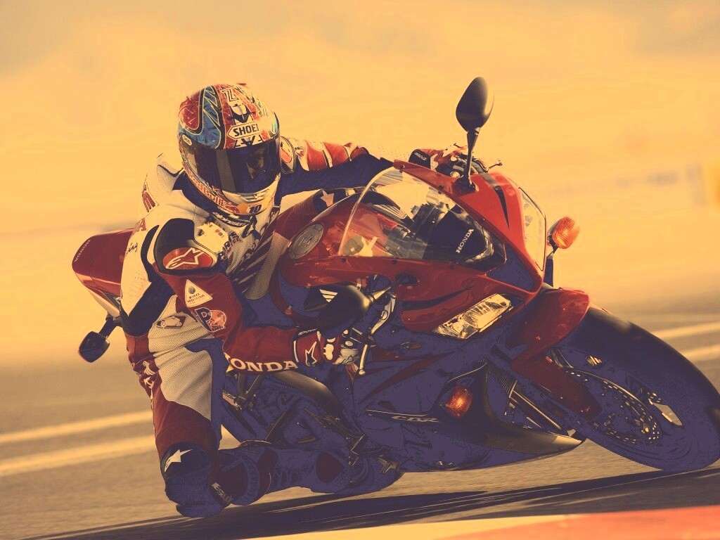 Мотоциклист на Хонде обои