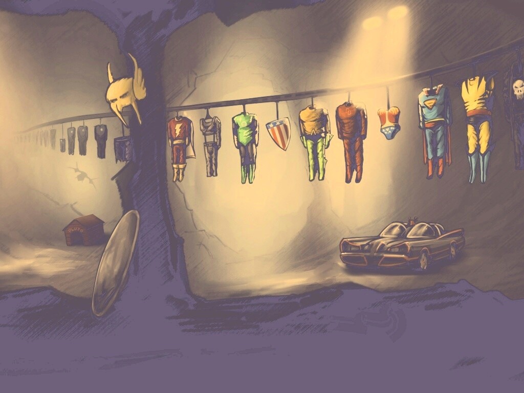 Пещера супергероев обои