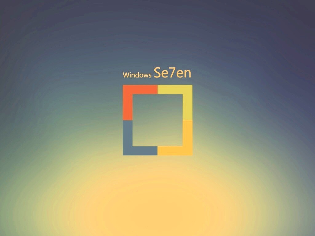 Квадратное лого Windows Seven обои