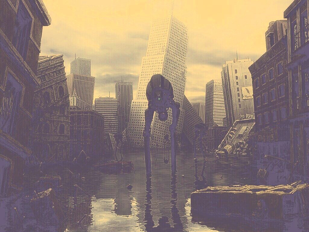 Постапокалиптический город обои