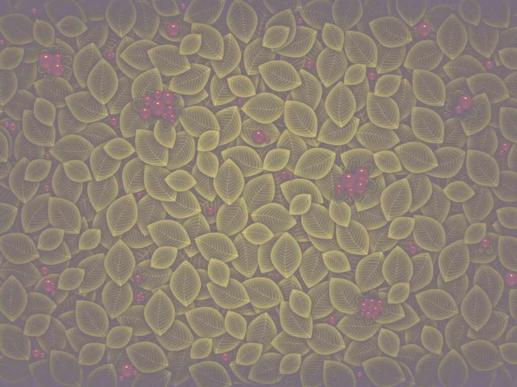 Векторные листья с ягодами обои