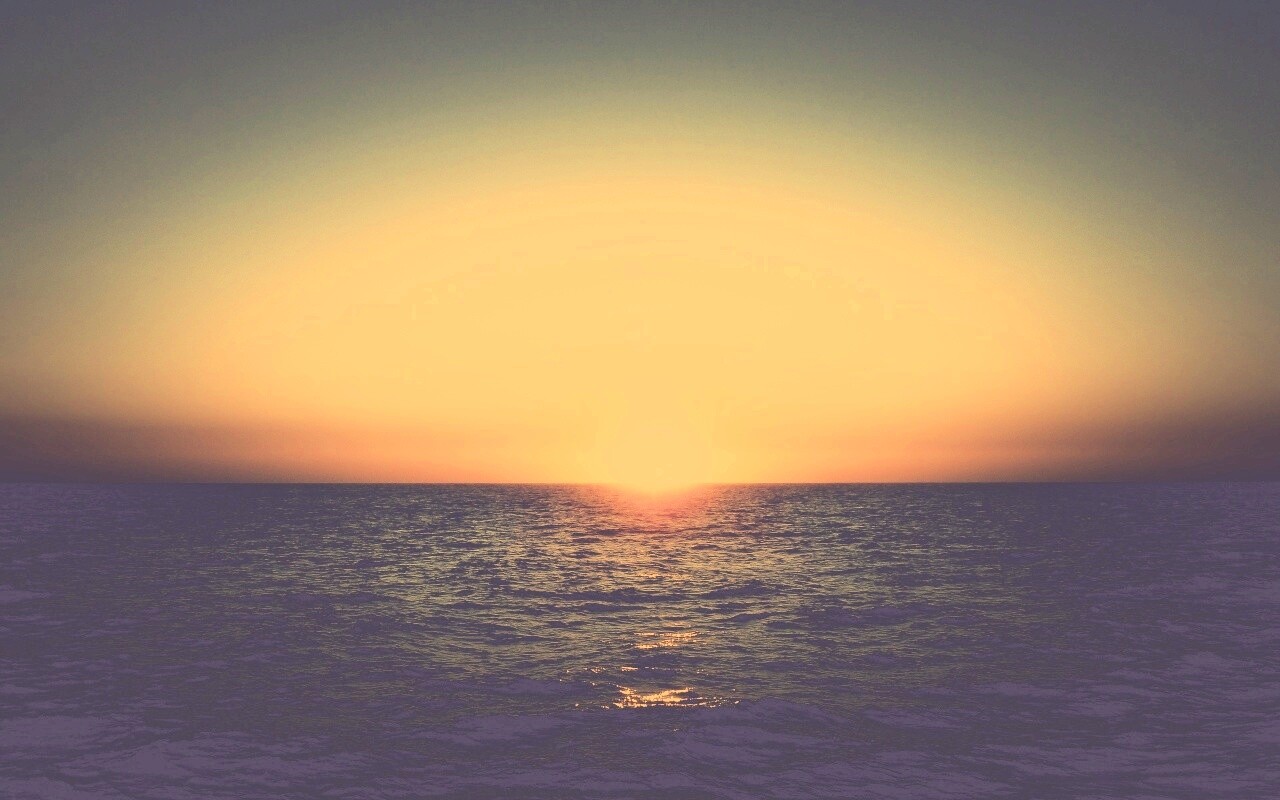 Заходящее солнце обои