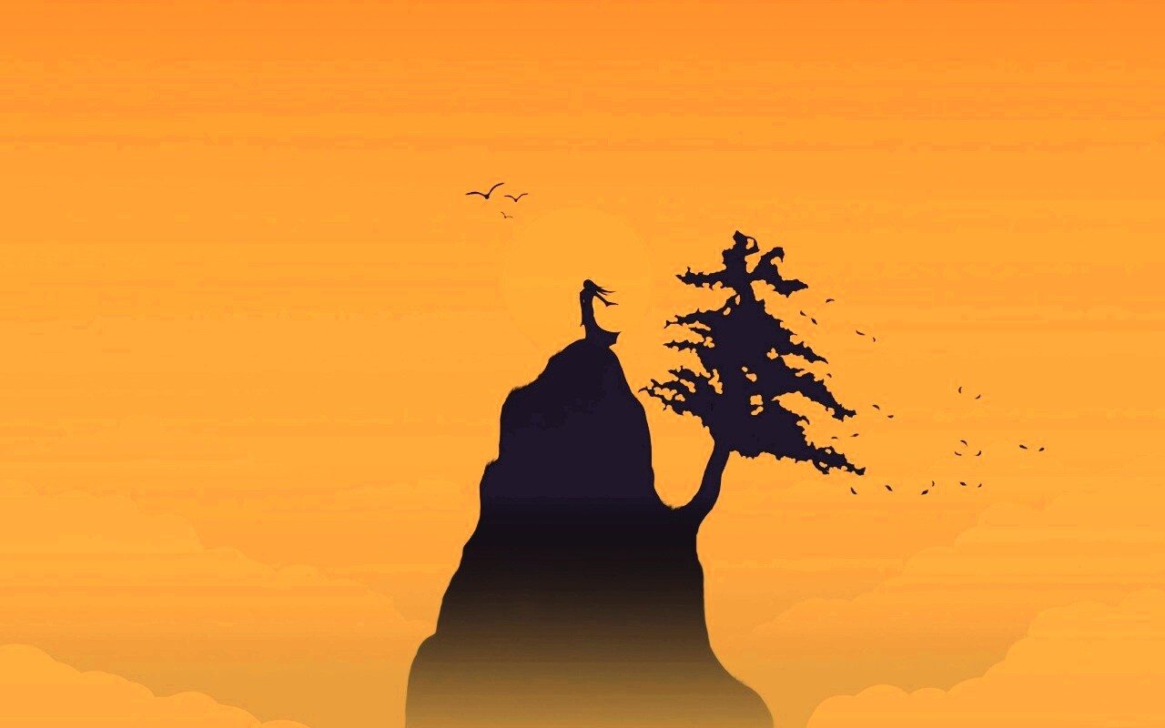 Одна на вершине обои