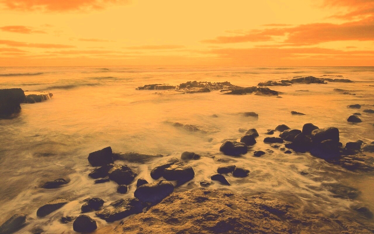 Каменистая отмель обои