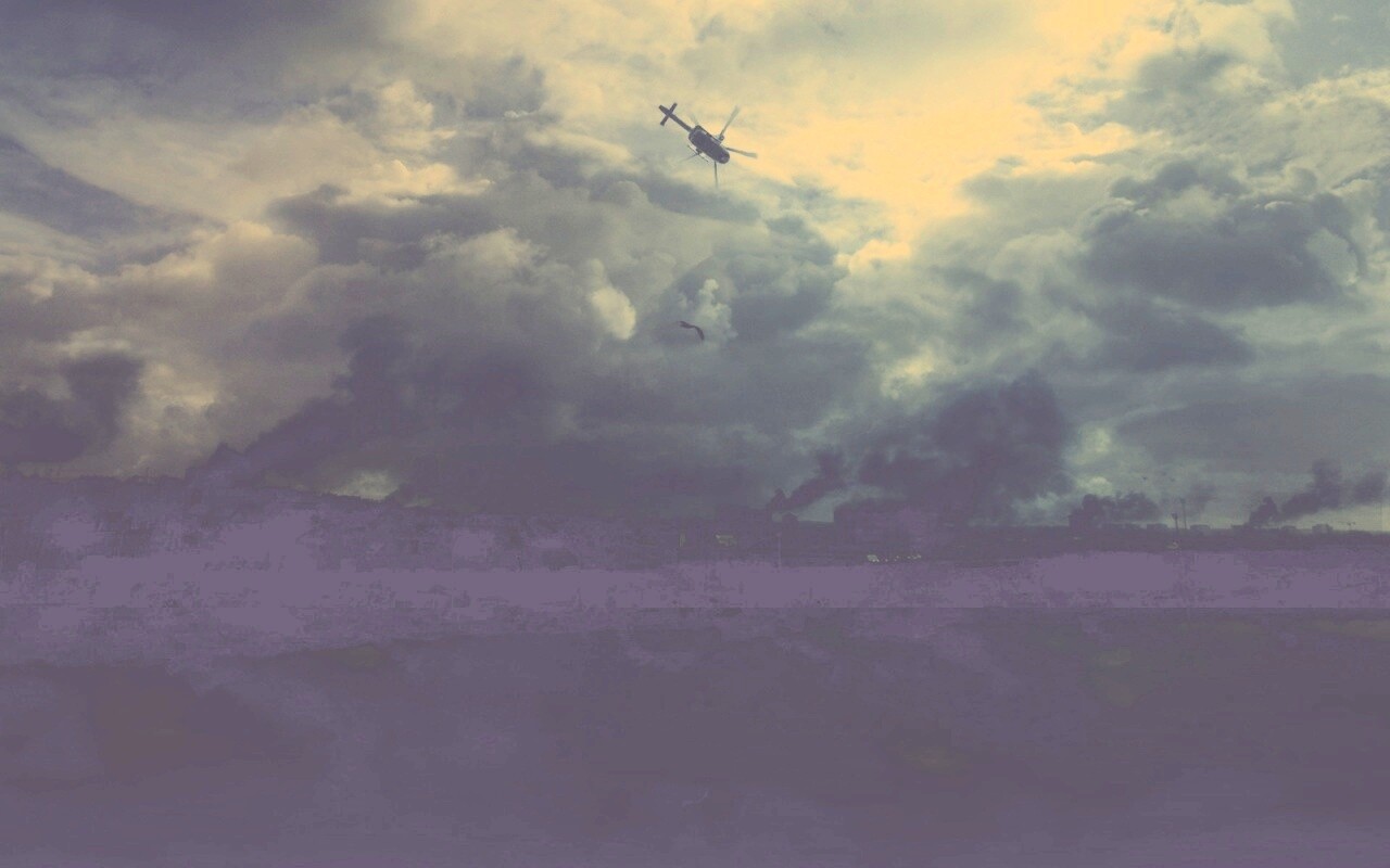 Дымящий город обои