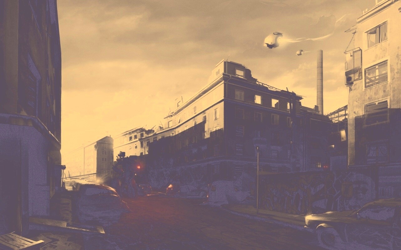 Инопланетяне в трущобах обои