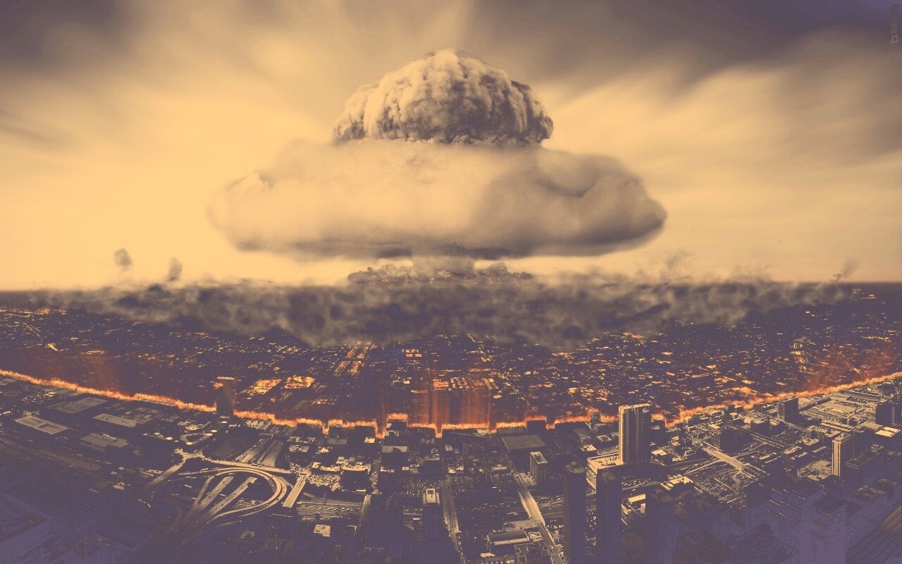 Ядерный взрыв в городе обои